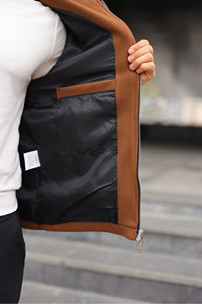 BASEL.CO Мъжка кашмирена яке с двойна цип и детайли - Old Money Style