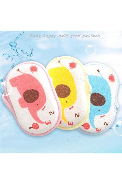 X SPRING Baby Bath Sponge Set - 3pcs Super Soft Cotton Animal Design for Newborn Sensitive Skin