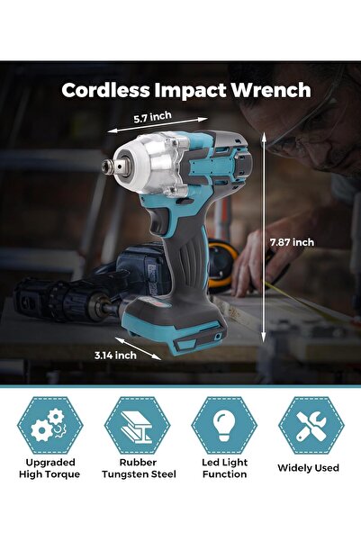 Generic 29 pcs rang Electrical Cordless Brushless Impact Wrench, 180 Nm, 18V/21V Compatible