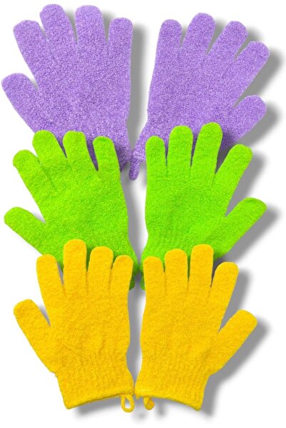 VENDIX قفازات استحمام، قفازات استحمام مقشرة - 6 قفازات تنظيف حمام قابلة لإعاد...