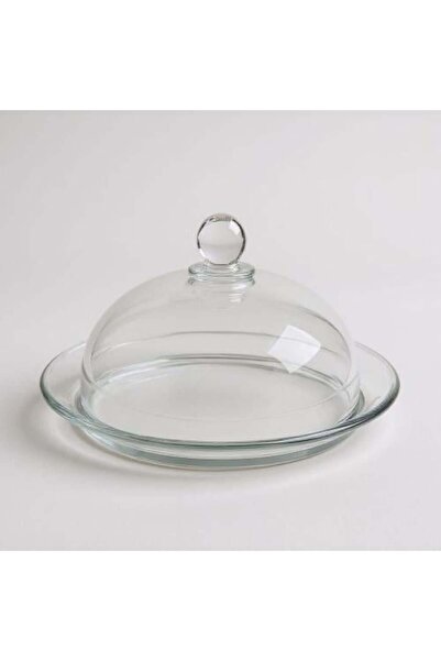 Meven Set Beauty طبق تقديم زجاجي بغطاء شفاف - AL-10302-3