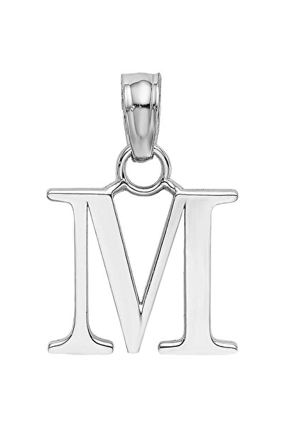 OEM Fine 925 Silver pendant, hallmarked silver, Letter M, 1400 mg, 18 x 9 mm