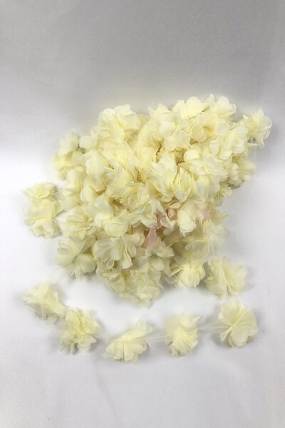 Fiyonks Atölye Laser Cut Flower, Decorative Flower Ribbon Tulle 1 Meter Long