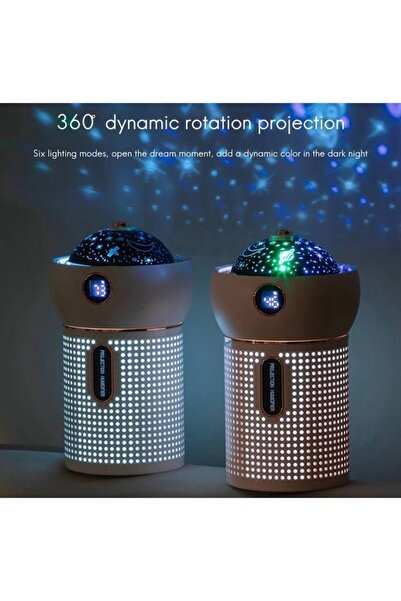 ELECTRICA Venti More&Deco Humidifier - White/Gold & Pink, 630 ml, 12x20 cm, with Projector