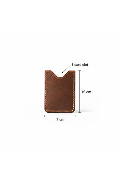Koof Craft Classic Slim Leather Card Holder – Vegetable Tanned Genuine Leather Minimal Card Holder