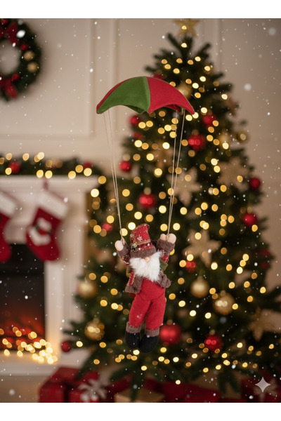 DODOMAR تماثيل المظليين القطيفة لعيد الميلاد سانتا كلوز 35 سم