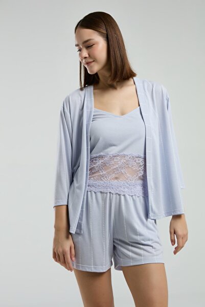 Pierre Cardin Women's Viscose Blue 3-Piece Set