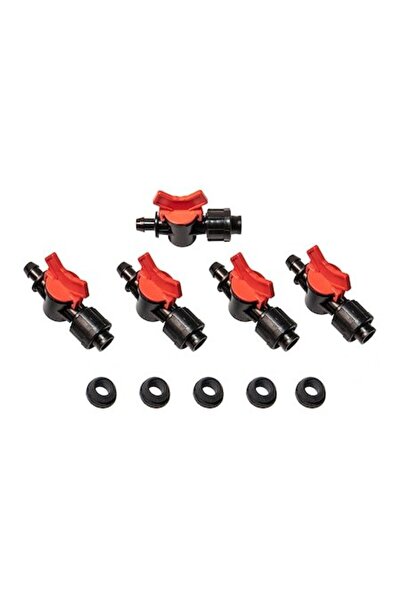 OEM Set of 5 valves with grommet seal for 17mm drip tape