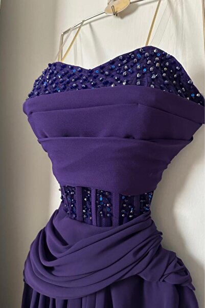 Orange Elegant Evening Gown - Occasion Dress