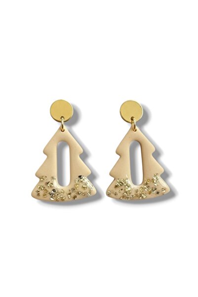 OBRI Crystal Eve Earrings – Beige