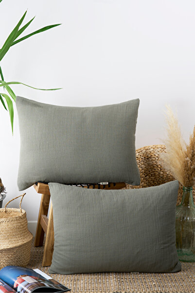 Cottonin Home غطاء وسادة من الموسلين مكون من 4 طبقات، حاصل على شهادة OEKO-TEX...