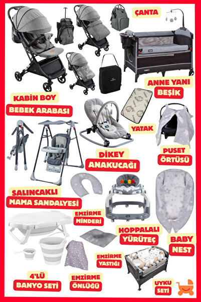 ÖYKÜ BEBEK DUNYASI Bagaj Flex Yeni Doğan Bebek Çeyiz Seti (29 Parça) Modern A...