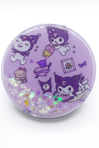 MakeWell Kuromi My Melodi Figürlü Sulu Simli Akışkan Makyaj Aynası