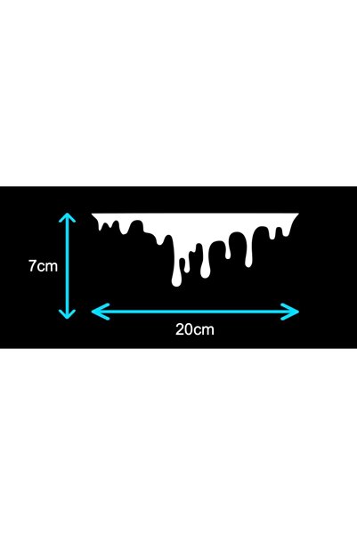 EYBA STİCKER ملصق سيارة قطرة الدم - أبيض 20 سم (قطعتين)