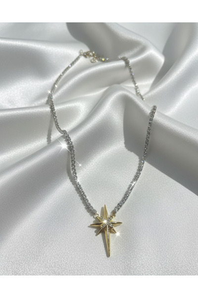 Begüm&CO Atelier Gold Kutup Yıldızı Uçlu Su Yolu VIP Kolye