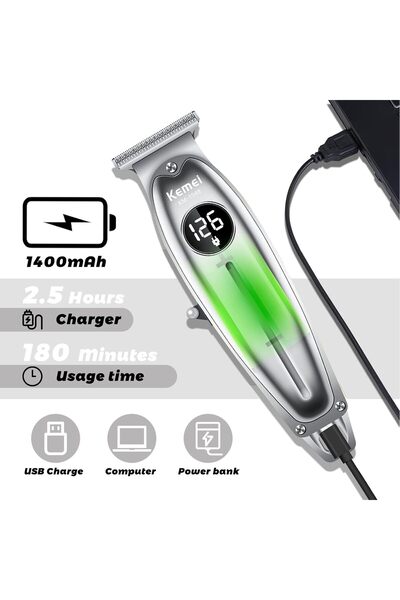 Kemei Hair Trimmer for Men KM-1948 (Silver)