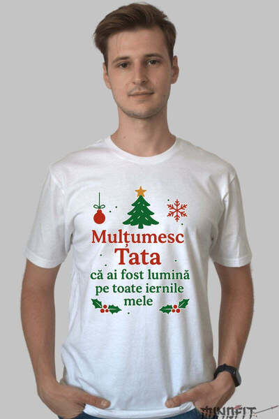 GILDAN Tricou De Craciun Multumesc Tata Barbat
