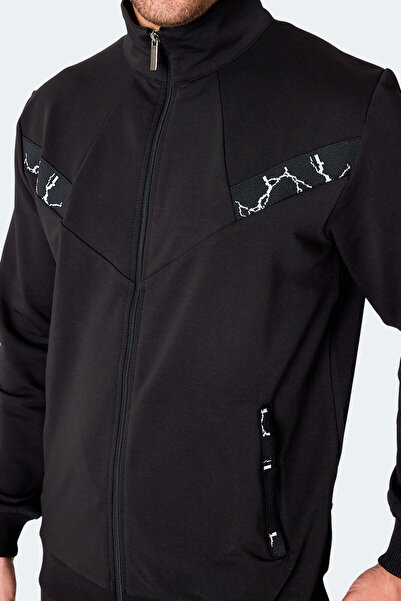 Slazenger Felon Men's Black Tracksuit with Zipper Pockets