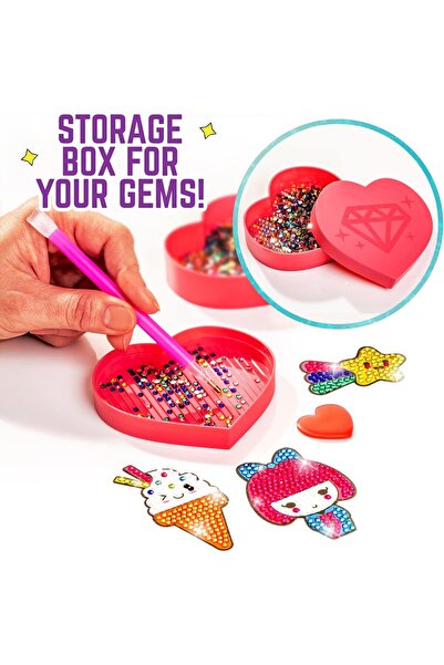 DELPI Diamond Embroidery Creation Set for Children, 15 Decorative Stickers, 6+ Years