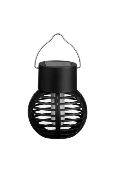 OEM Черна висяща соларна лампа – дизайн с райета и цветя, ефект на пламък, 9 ...