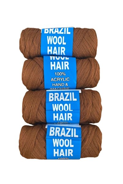 The comprehensive house ضفائر كروشيه سنغالية ضخمة - عبوة من 4 خيوط شعر صوف برازيلية