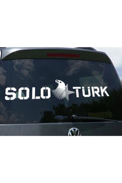 EYBA STİCKER Solo Turkish Written Car Sticker - Solo Turkish Sticker White