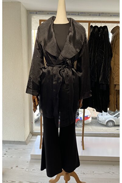 Zühre Double Set with Sleeve Detail Black 1486