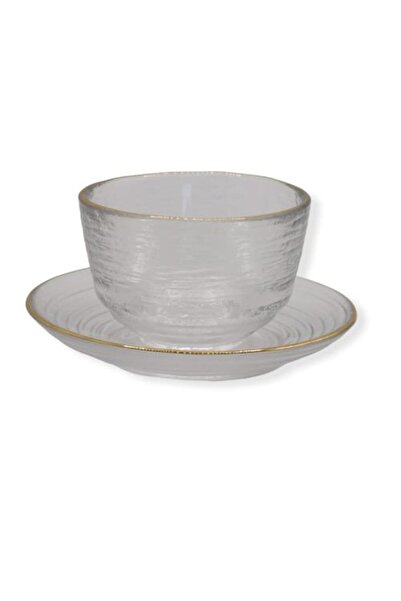 Meven Set Beauty كوب مع صحن خط ذهبي الوسام 5721-10