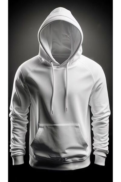 ELNOYA Unisex White 3-Threaded'Dodge Charger' Printed Long Sleeve Comfortable Sweatshirt