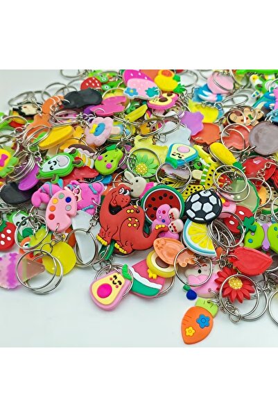 DeNors سلسلة مفاتيح عشوائية من البي في سي - تحتوي على أشكال وحيد القرن، وقلوب...