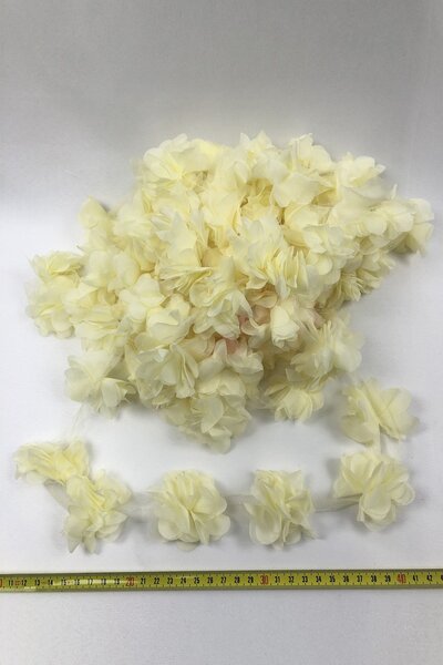 Fiyonks Atölye Laser Cut Flower, Decorative Flower Ribbon Tulle 10 Meters Long