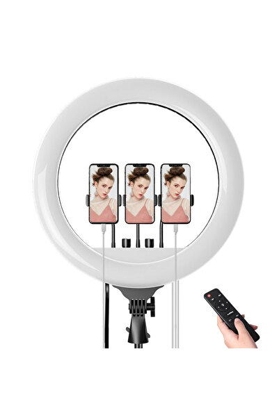 Generic 21" LED Soft Ring Light with Remote Control | Brightness & Color Adjustable Tripod Studio Lighting