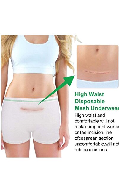 Generic Disposable Maternity Postpartum Panties, High Waist Breathable Mesh Panties C Section, Maternity Und