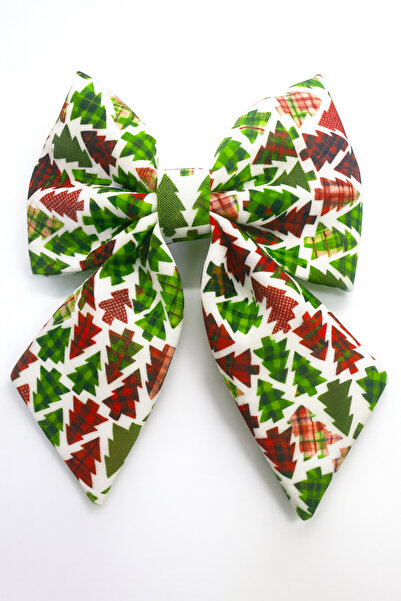 MakeWell مشبك على شكل فيونكة بتصميم شجرة الصنوبر وغزال لعيد الميلاد