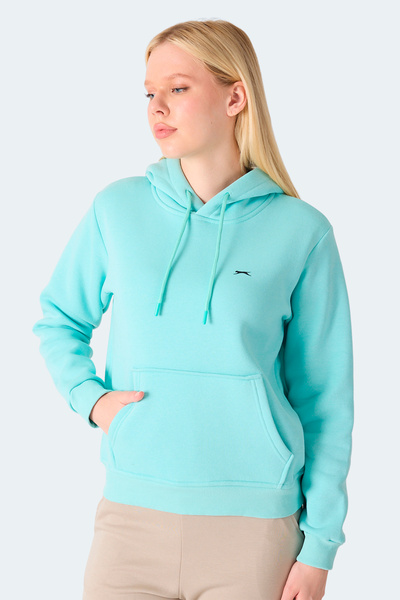 Slazenger Misty I Women's Hooded Turquoise Sweatshirt