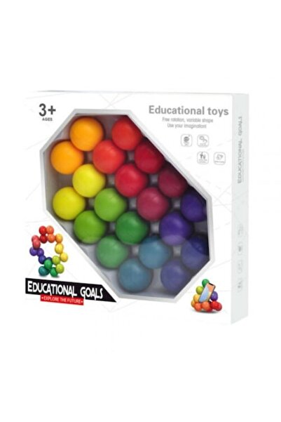 OEM Puzzle cu minge artistică - Jucărie educativă antistres curcubeu