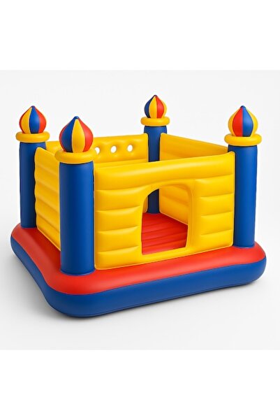 Intex Inflatable Trampoline Colorful Castle 1.75x1.75x1.35m – Safe Play and Maximum Fun