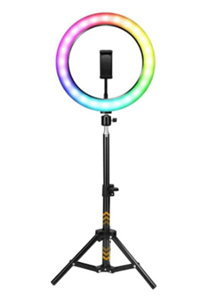 OEM Lampa circulara profesionala LED Ring Light RGB Andowl Q MG34 diametru 26 cm