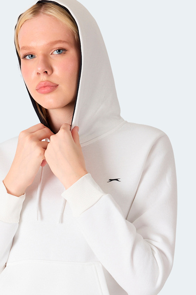 Slazenger Misty I Women's Hooded Ecru Sweatshirt