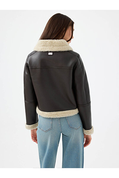 Loft Long Crop Brown Women's Coat Lf2040673