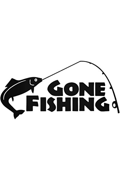 EYBA STİCKER ملصق حائط للسيارة من Gone Fishing مقاس 20 سم