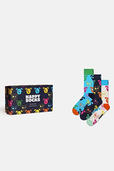 Happy Socks 3er Pack Unisex Socken - Geschenkbox, gemischte Farben