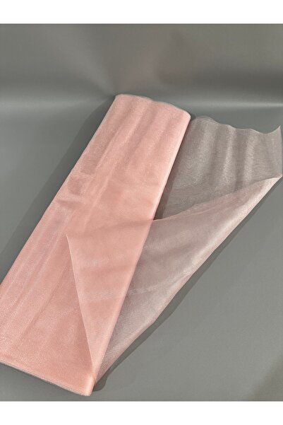 edalle Pudra Kristal Tül 100*300 Cm | Düğün, Kına, Nişan, Araba, Konvoy, Kapı, Bohça, Kapı Süsleme Tülü