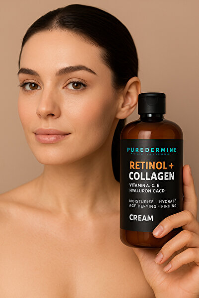 Puredermine Retinol + Collagen Cream 240 ml – Vitamin a C E – Hyaluronic Acid...