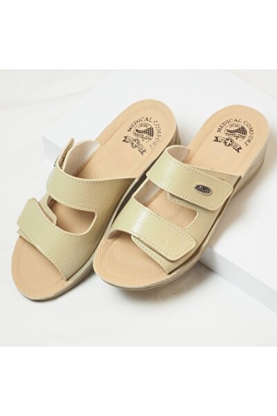 MediSab Saboți Medical Comfort, Velcro reglabil, Piele sintetică, Bej pentru ...