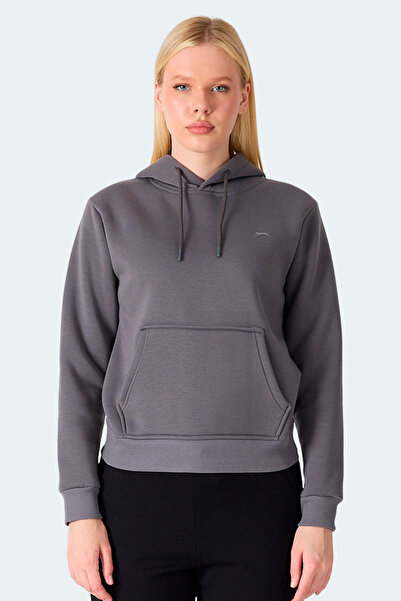 Slazenger Misty I Women's Hooded Gray Sweatshirt