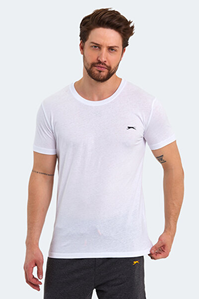 Slazenger Sander Ktn Set of 5 Men's T-Shirts - White - Gray - Navy Blue - Dark Green - Light Pink