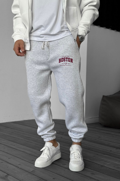 EydaMoon Men's Winter Boston Printed Fleece-Lined Underpants with Elasticated Legs