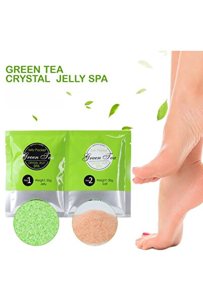 UNIQVIBE Jelly Spa Bath Salt Set with Gel Effect, Hydration and Aromatherapy, Green Tea