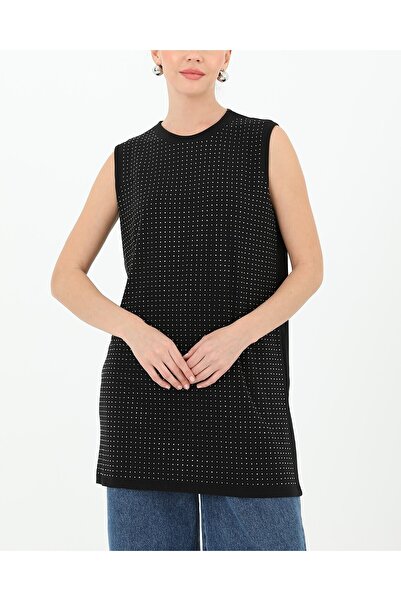 Modamorfo Women's Zero Sleeve Stone Tunic -24S-10525Tun